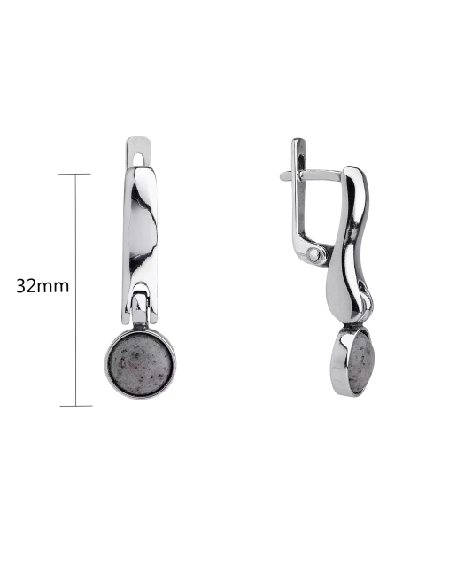 Sudraba auskari ar jašmu