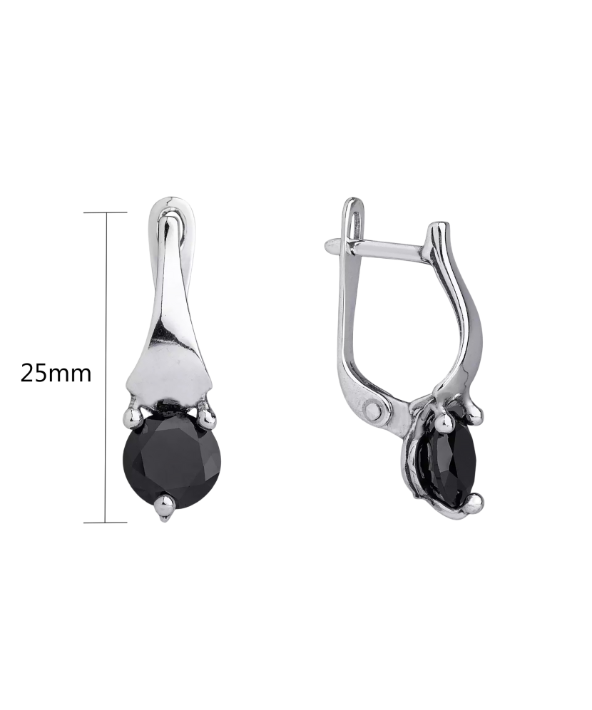 Серьги из серебра с цирконом