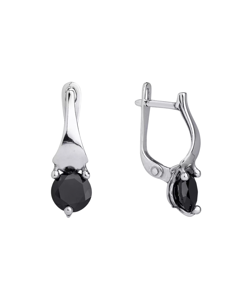 Серьги из серебра с цирконом