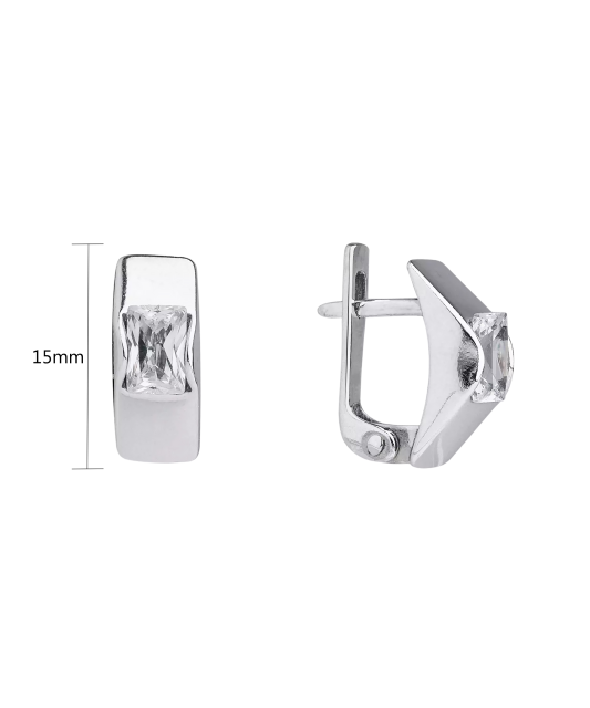 Серьги из серебра с цирконом