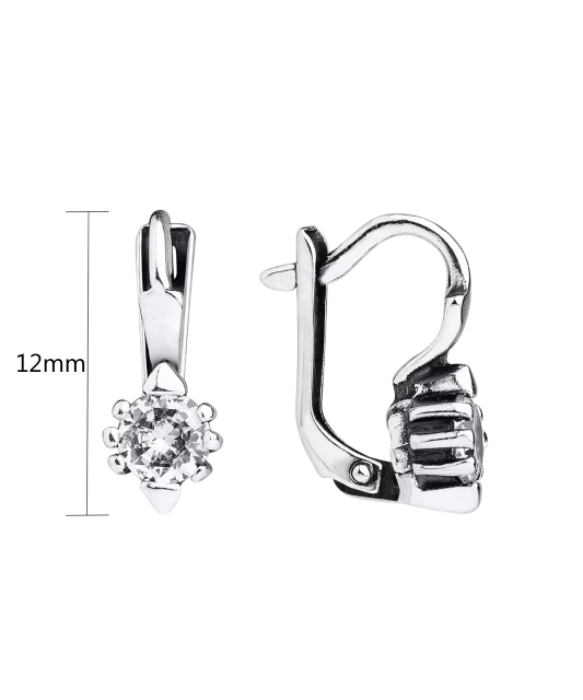 Серьги из серебра с цирконами