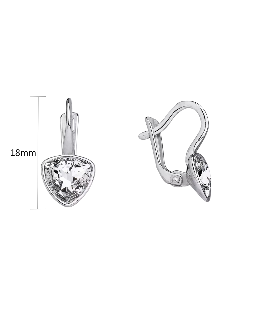 Sudraba auskari ar kristāliem