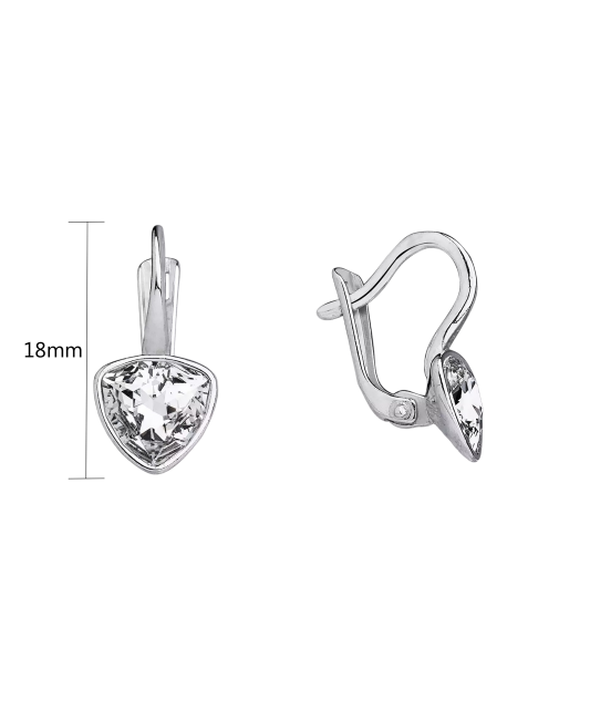 Серебряные серьги с кристаллами