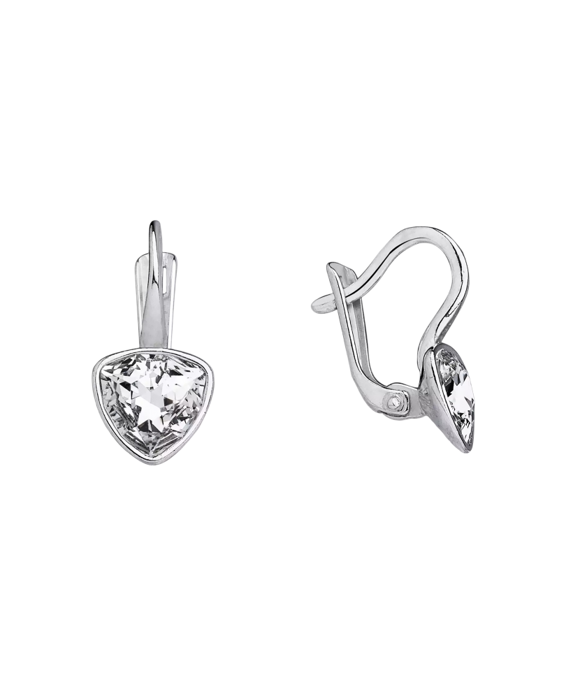 Sudraba auskari ar kristāliem