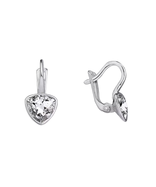 Серебряные серьги с кристаллами