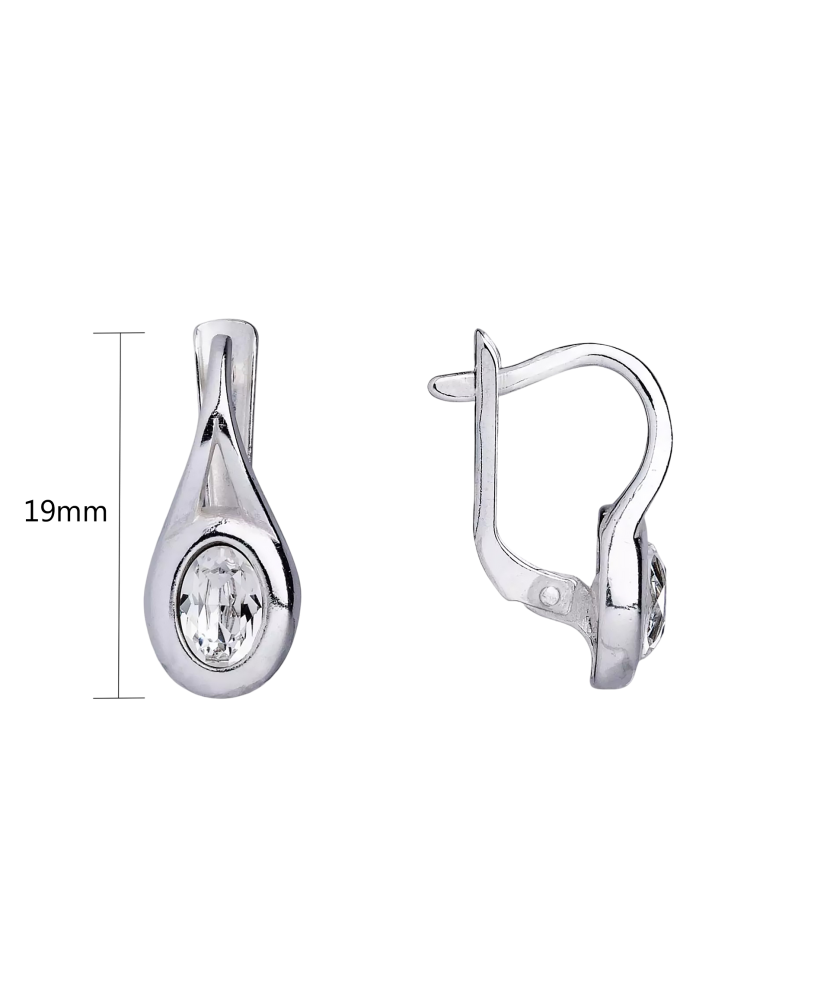 Sudraba auskari ar kristāliem