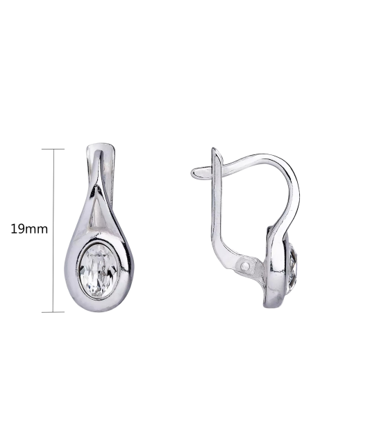 Sudraba auskari ar kristāliem