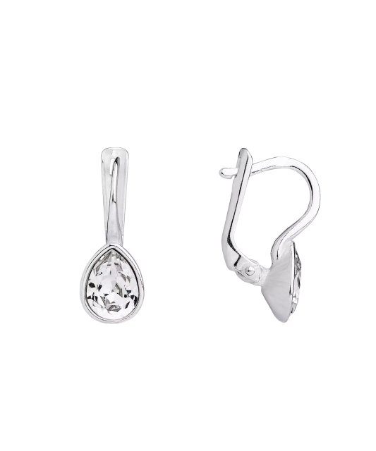 Sudraba auskari ar kristāliem