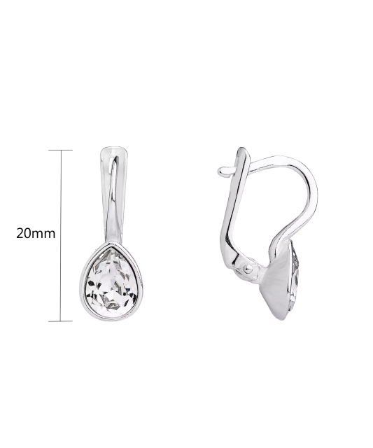 Sudraba auskari ar kristāliem