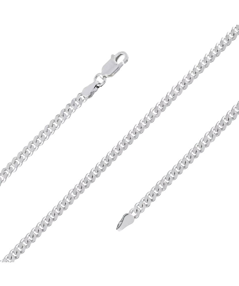 Sudraba rokassprādze "Curb" 3.1mm - Goldinga