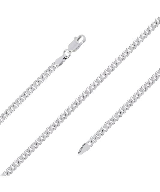 Серебряный браслет "Curb" 3.1mm