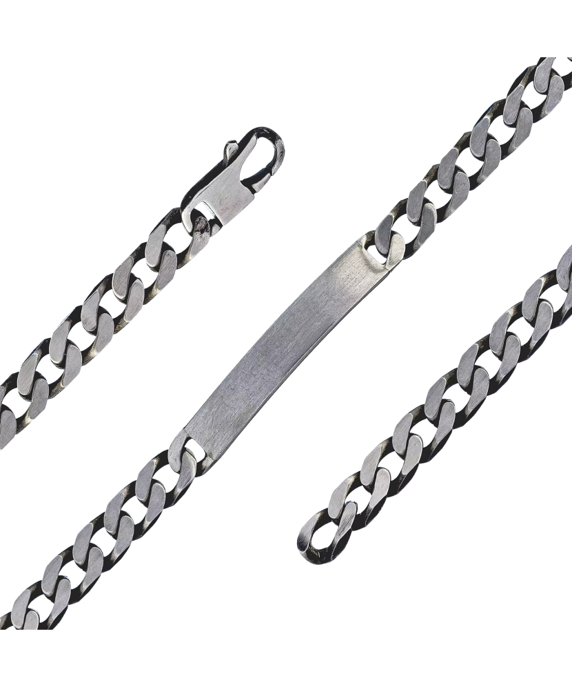 Sudraba rokassprādze "Curb" 6.6mm - Goldinga