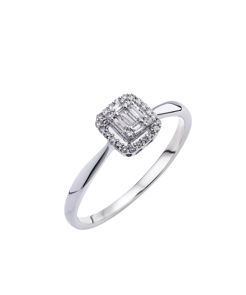 Baltā zelta gredzens ar briljantiem - Goldinga