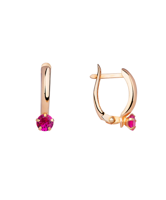 Zelta auskari ar cirkonijiem - Goldinga