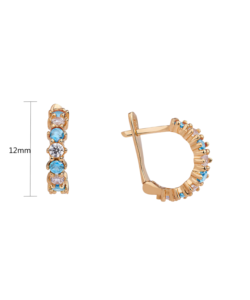 Золотые серьги с цирконами