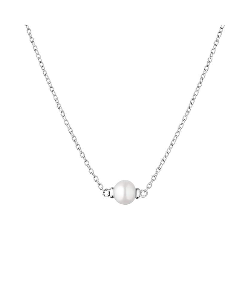 Apzeltīta sudraba ķēdīte ar pērli