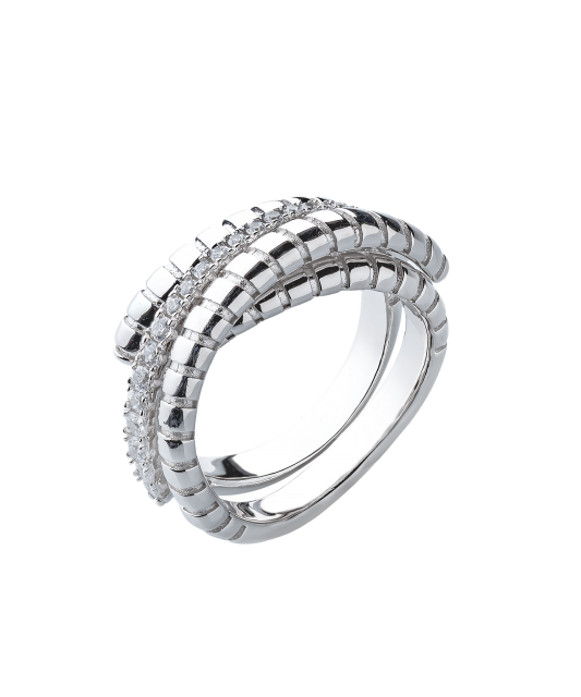 Sudraba gredzens ar cirkonijiem