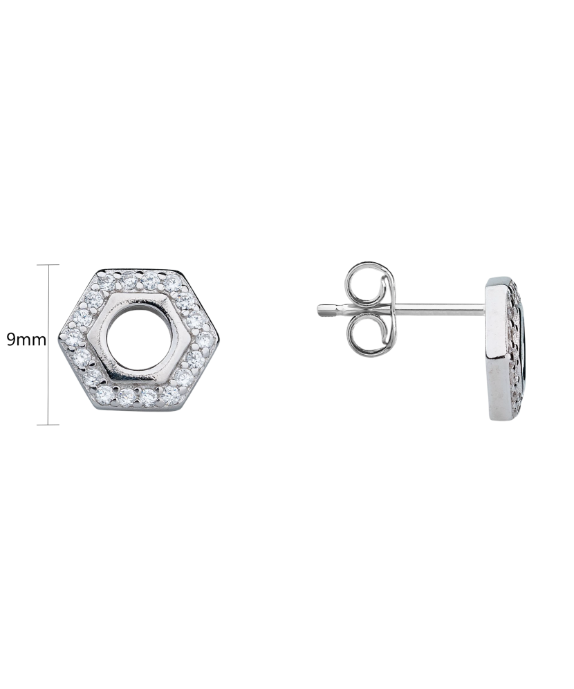 Серьги из серебра с цирконами