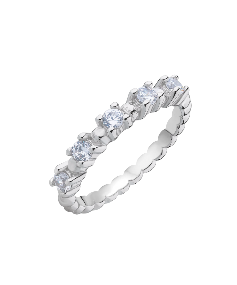 Sudraba gredzens ar cirkonijiem