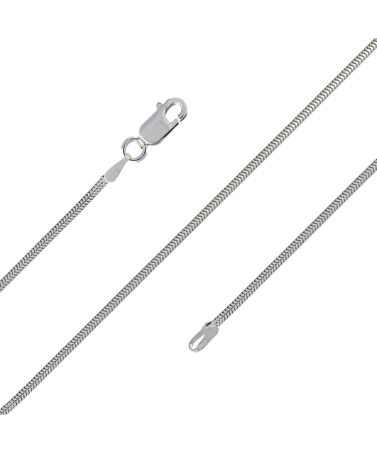 Sudraba ķēdīte ar rodija pārklājumu "Snake" 1.6mm - Goldinga