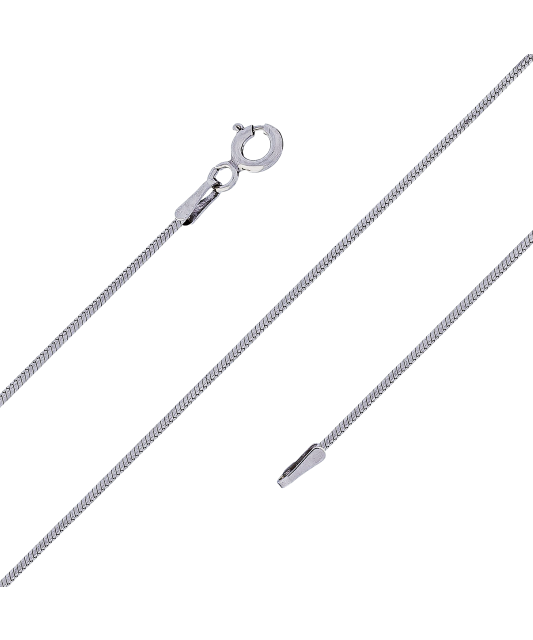 Sudraba ķēdīte ar rodija pārklājumu "Snake" 1.3mm - Goldinga