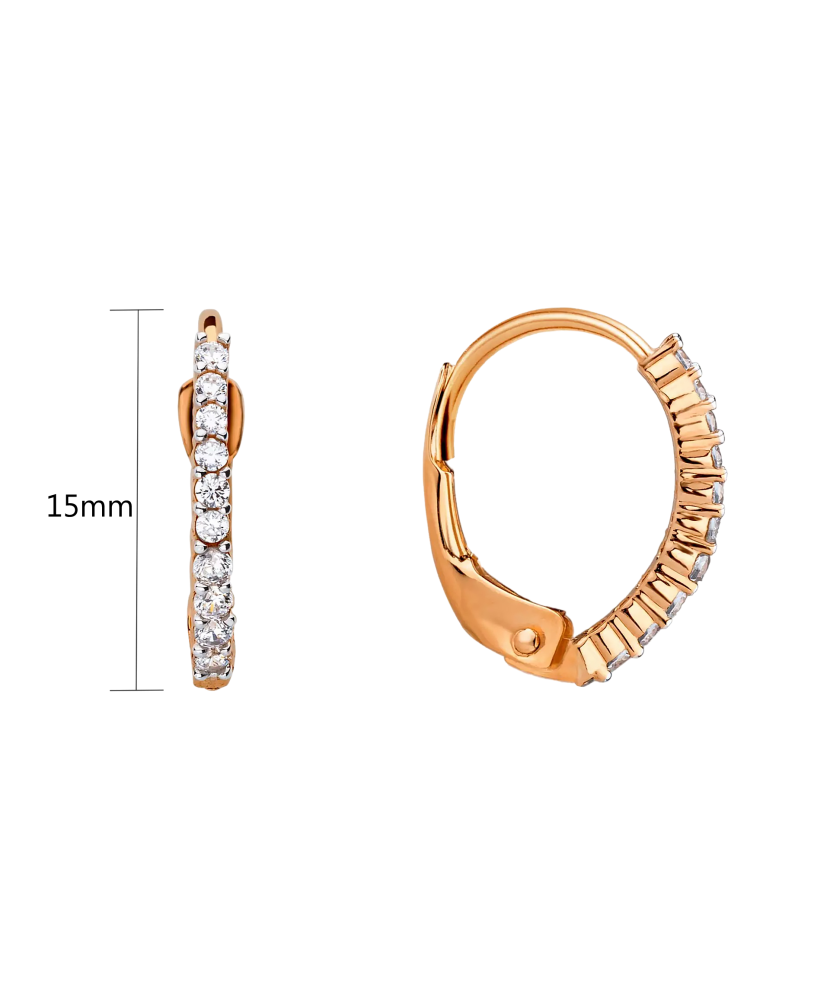 Zelta auskari ar cirkonijiem - Goldinga