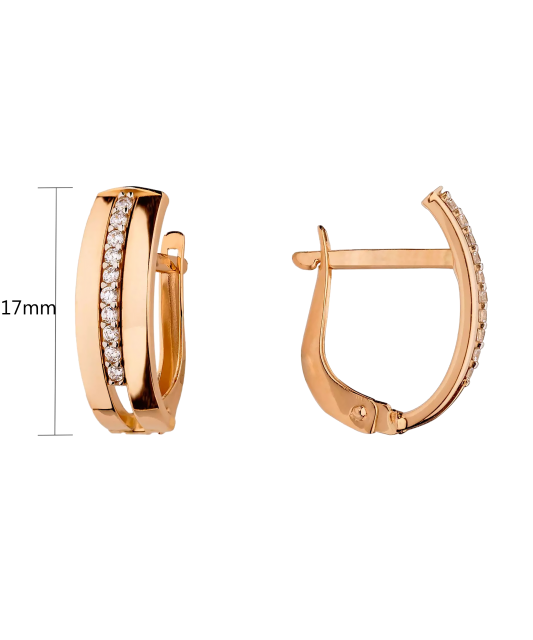 Zelta auskari ar cirkonijiem