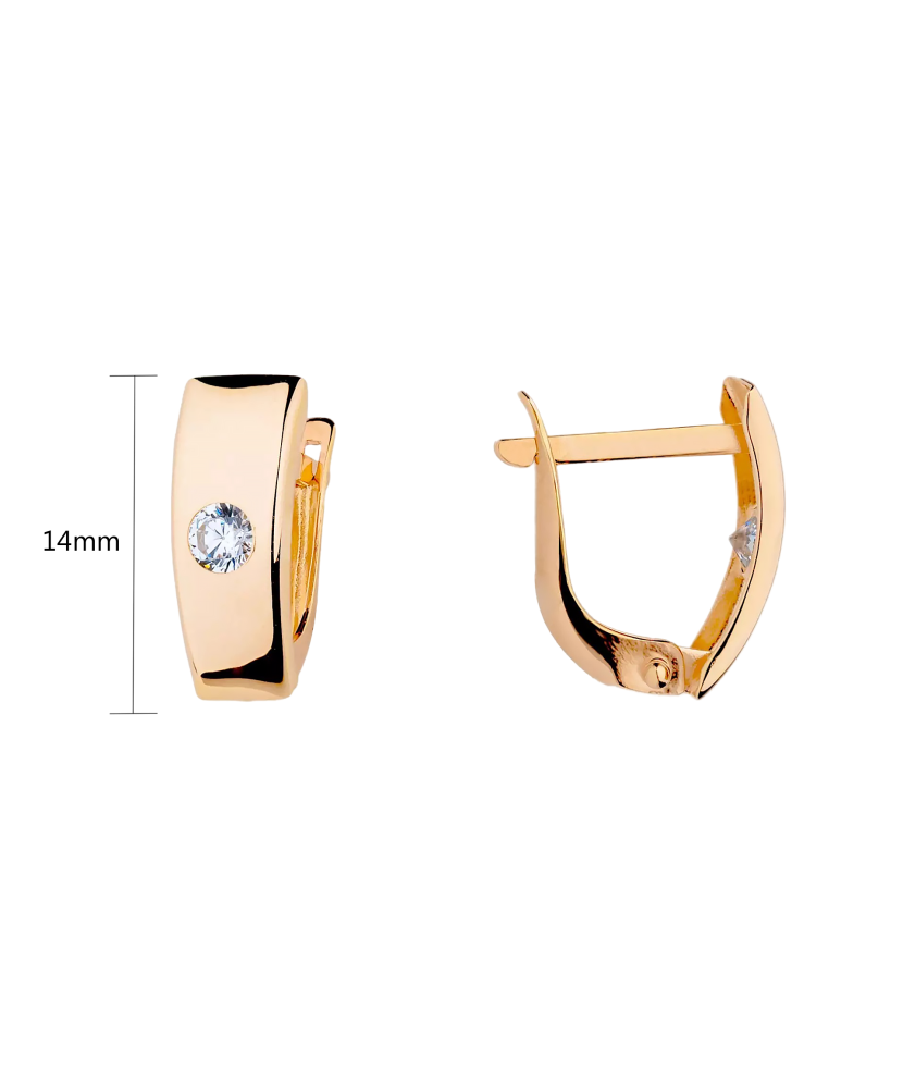 Zelta auskari ar cirkonijiem - Goldinga