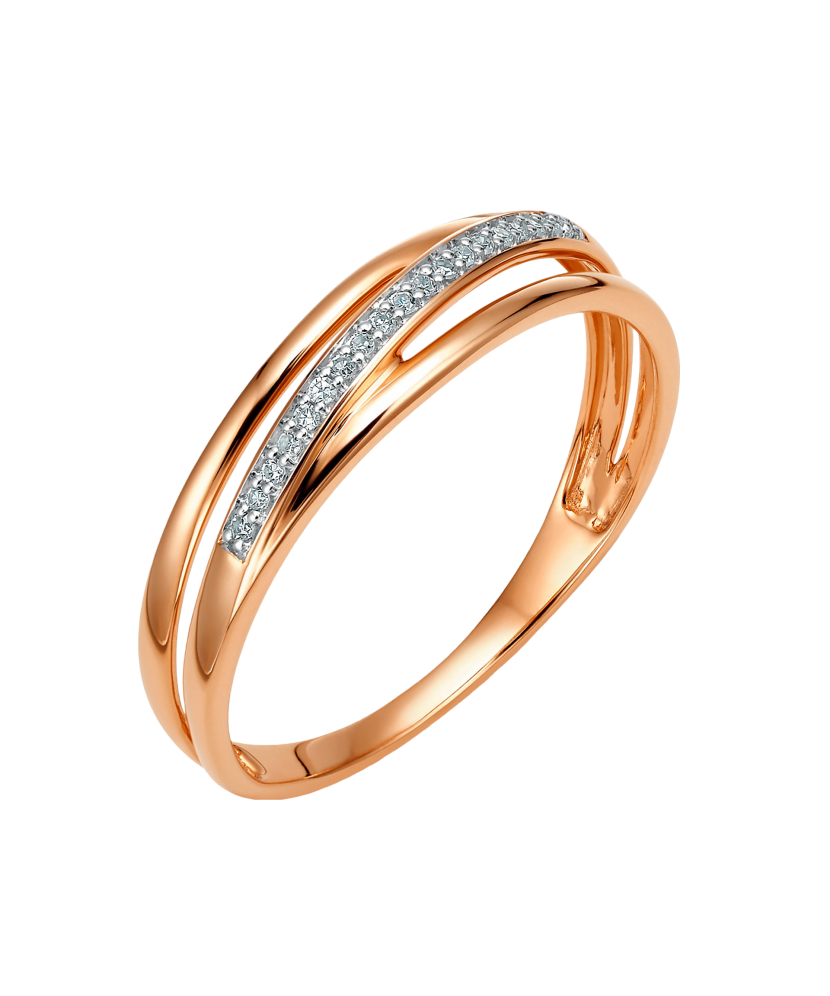 Zelta gredzens ar briljantiem