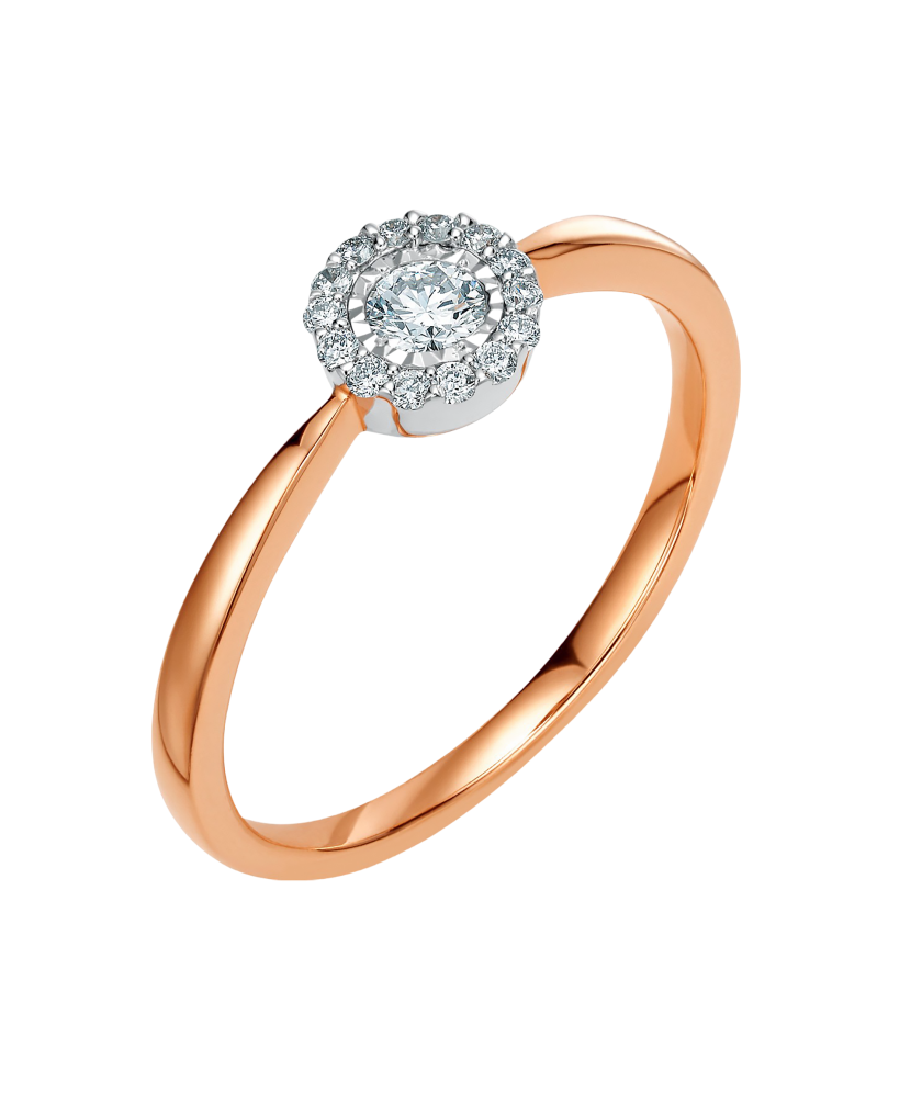 Zelta gredzens ar briljantiem