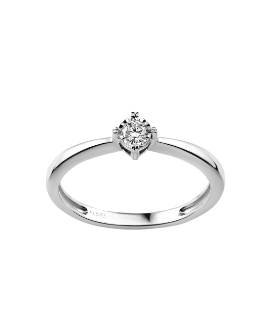 Baltā zelta gredzens ar briljantiem