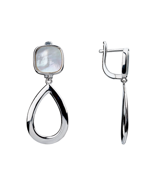 Sudraba auskari ar perlamutru - Goldinga