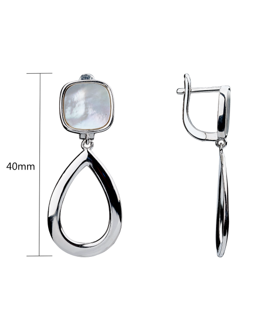 Sudraba auskari ar perlamutru - Goldinga