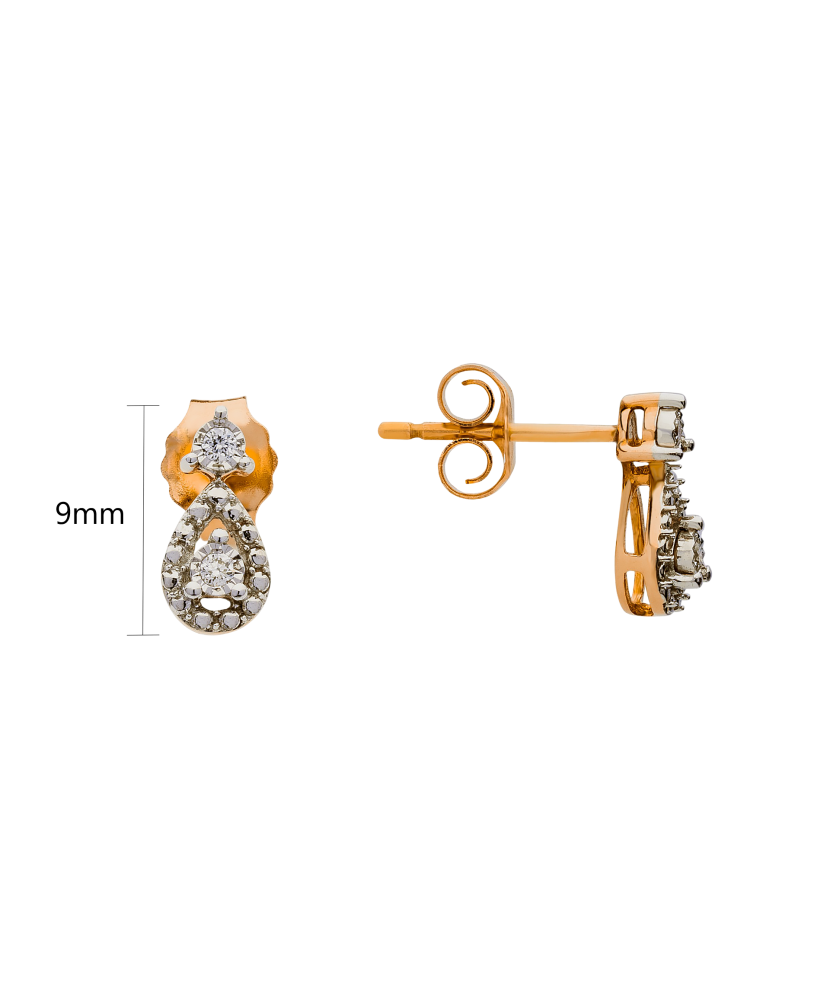 Zelta auskari ar briljantiem