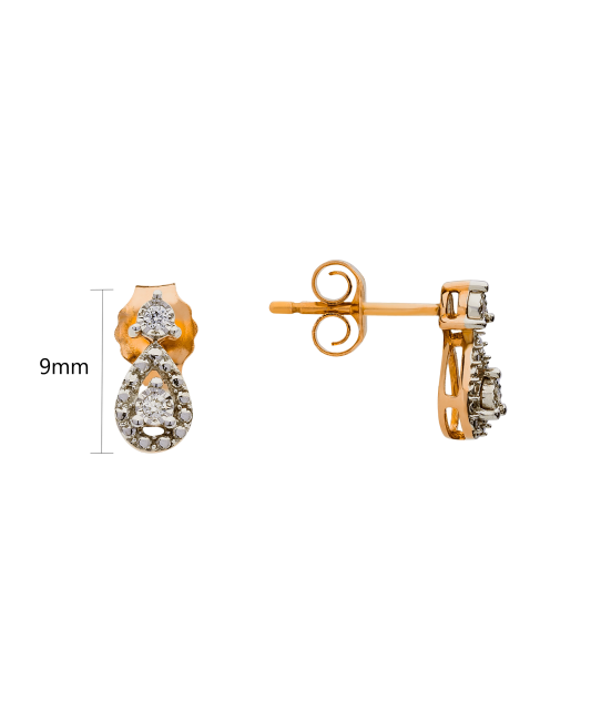 Zelta auskari ar briljantiem