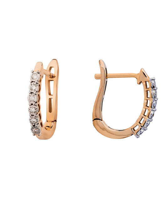 Zelta auskari ar briljantiem