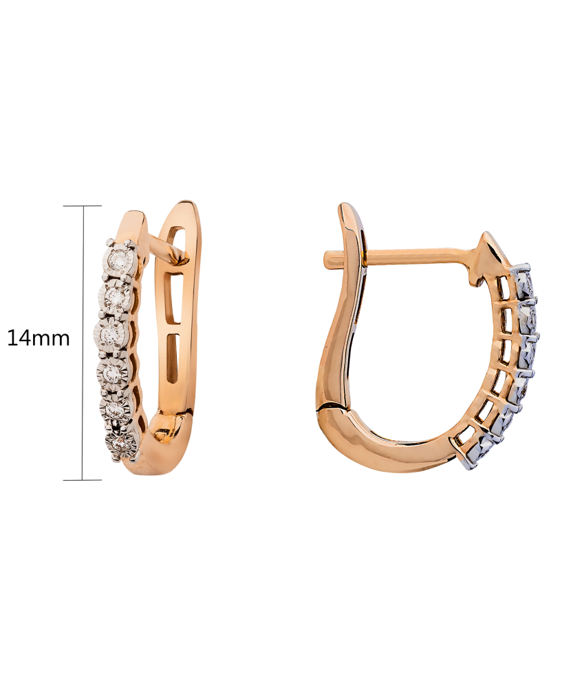 Золотые серьги с бриллиантами