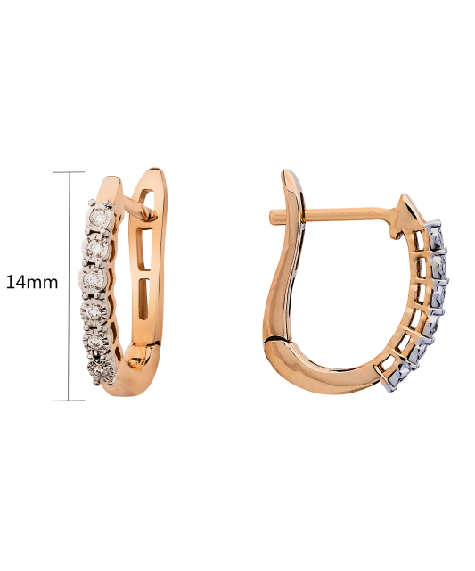 Золотые серьги с бриллиантами