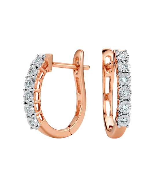 Золотые серьги с бриллиантами