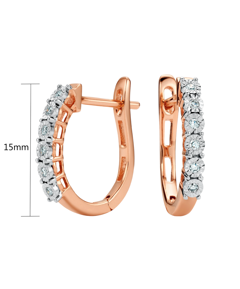 Zelta auskari ar briljantiem