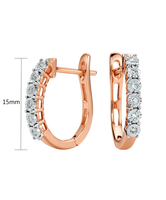 Zelta auskari ar briljantiem