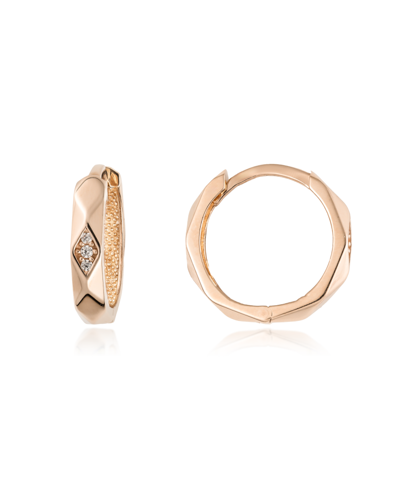 Zelta auskari ar cirkonijiem