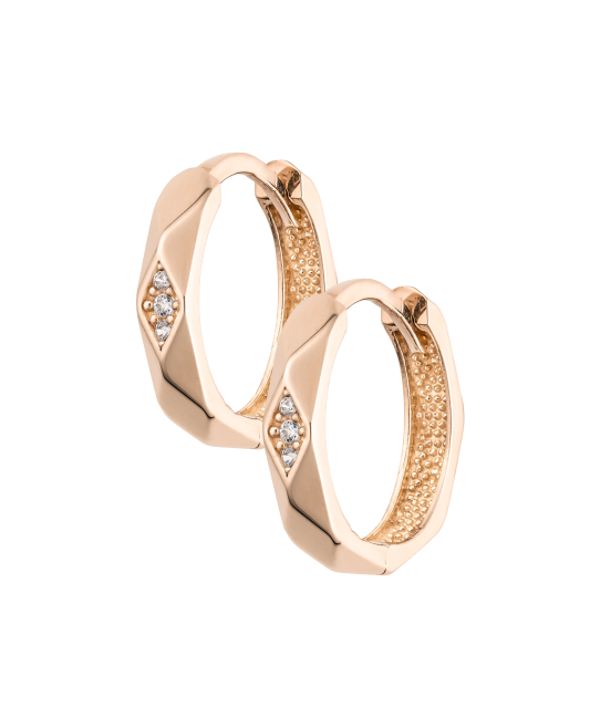 Золотые серьги с цирконами