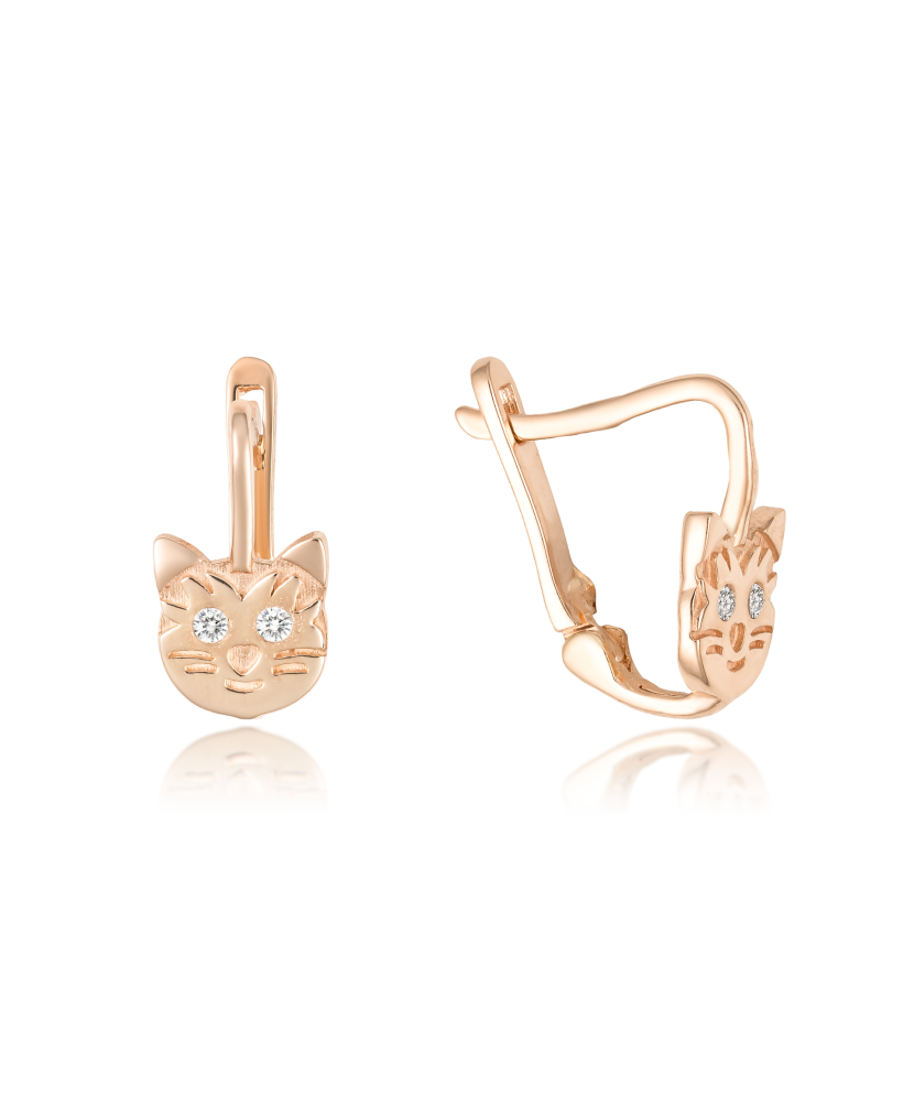 Zelta auskari ar cirkonijiem - Goldinga