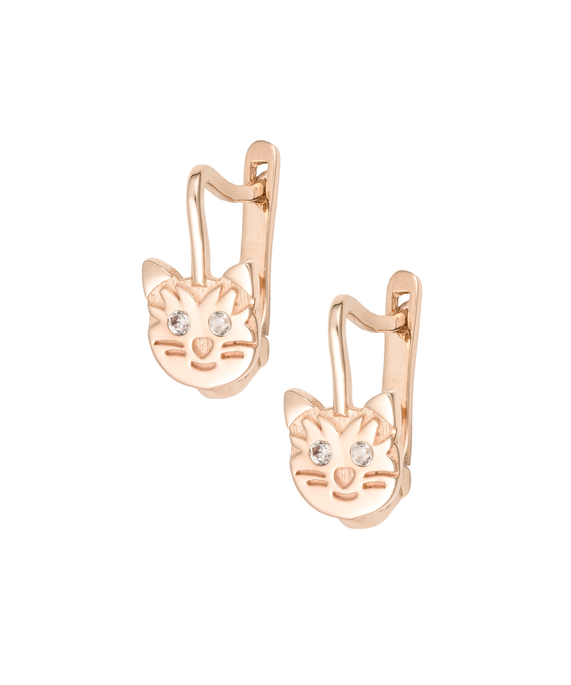 Zelta auskari ar cirkonijiem - Goldinga