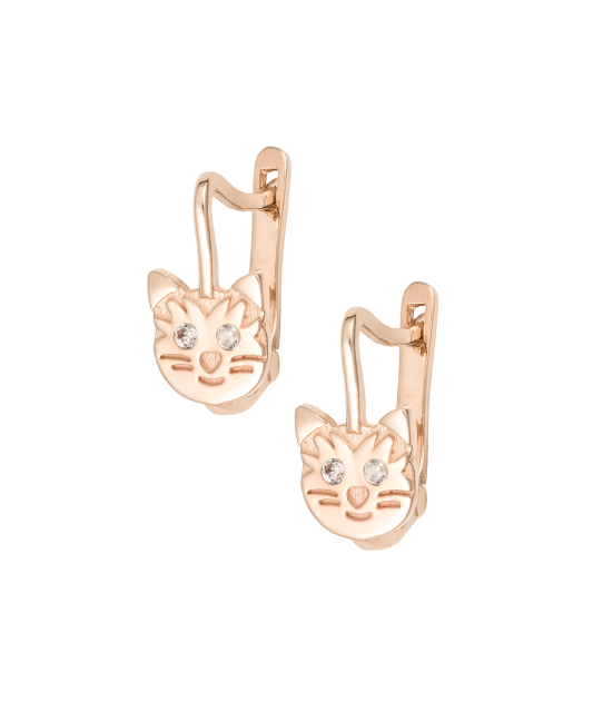 Zelta auskari ar cirkonijiem - Goldinga