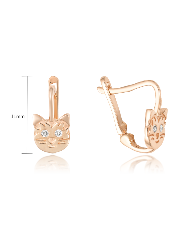 Zelta auskari ar cirkonijiem - Goldinga