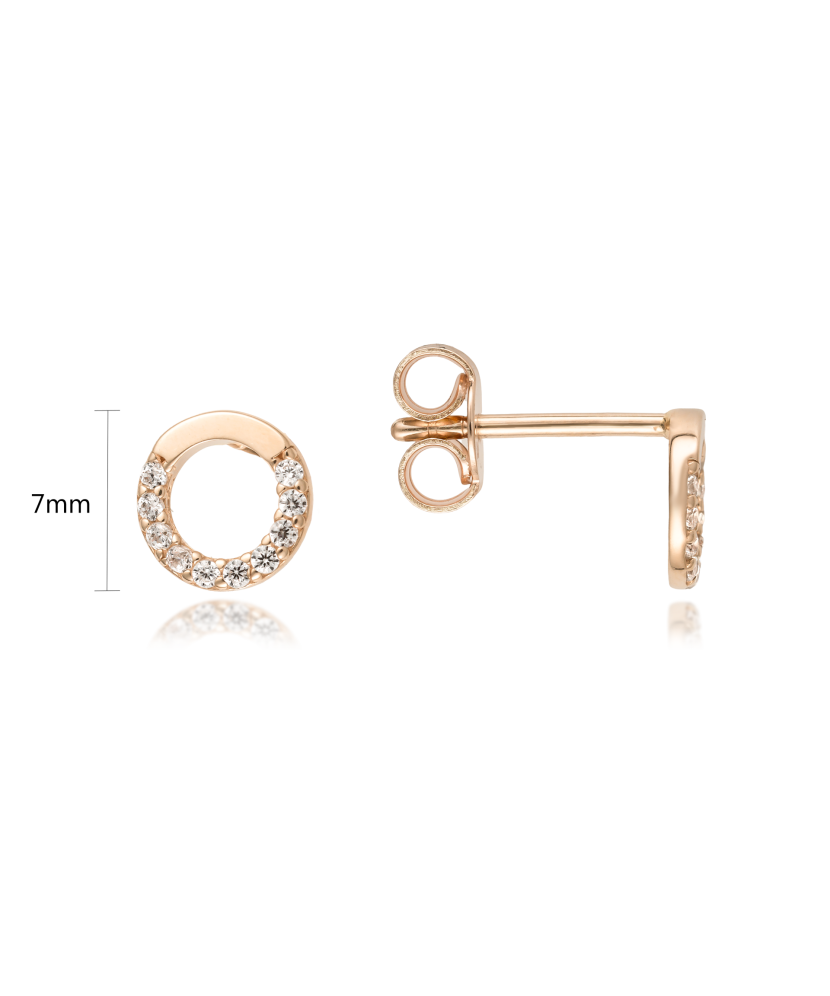 Золотые серьги с цирконами