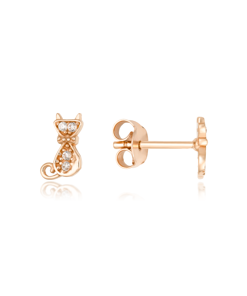 Zelta auskari ar cirkonijiem - Goldinga