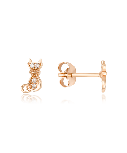 Золотые серьги с цирконами